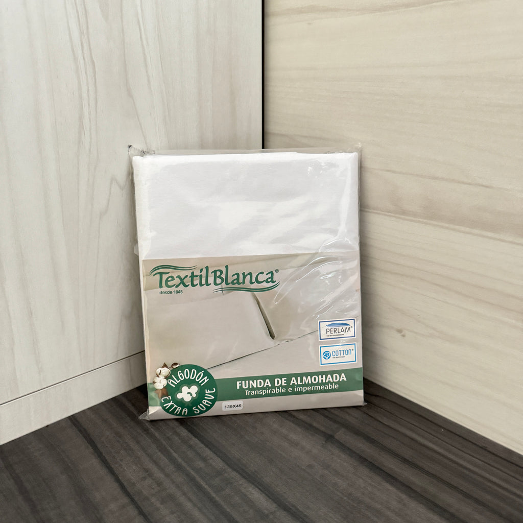 Funda de Almohada Transpirable e Impermeable TextilBlanca