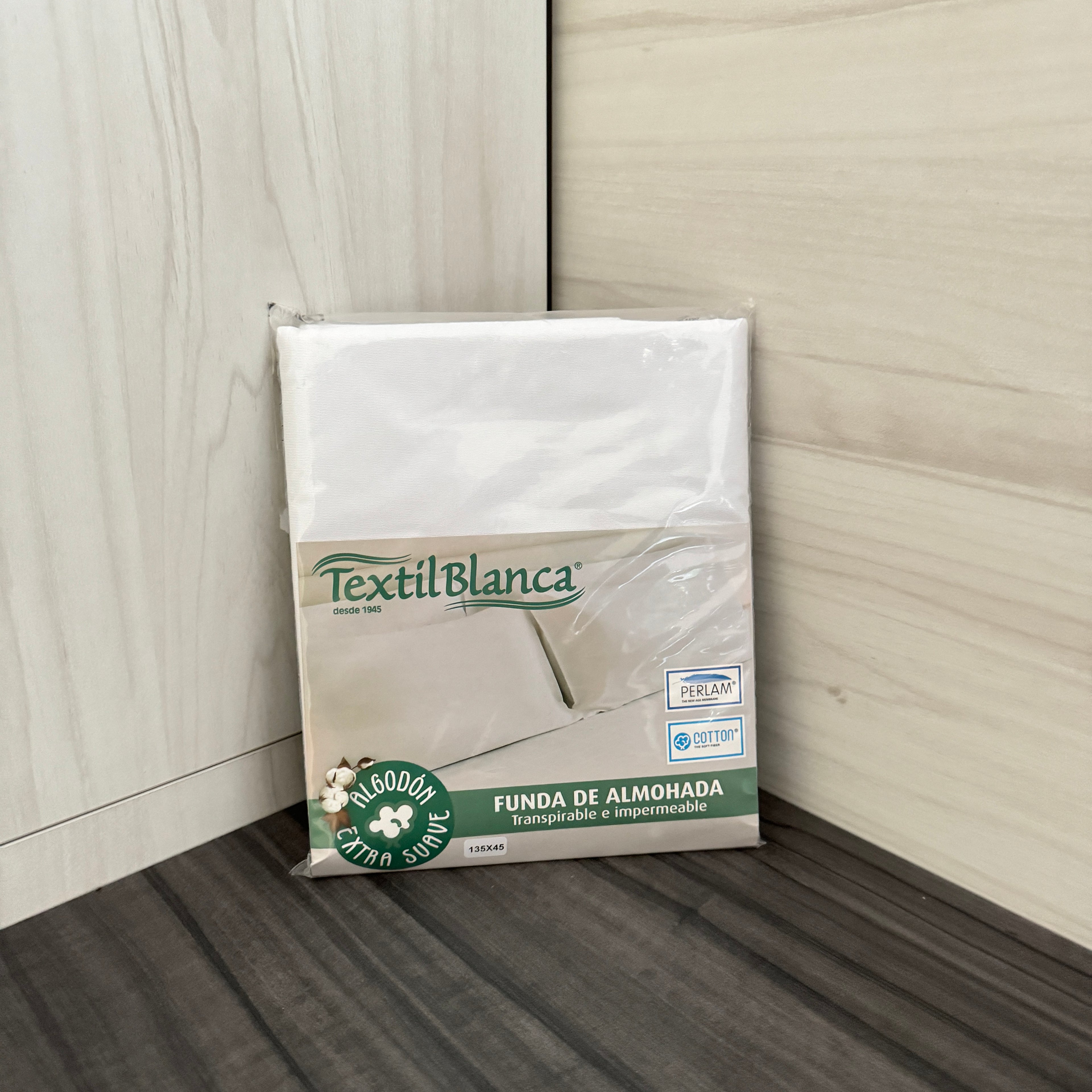 Funda de Almohada Transpirable e Impermeable TextilBlanca