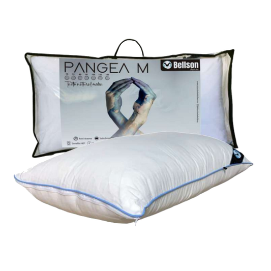 Almohada de Algodón de Firmeza Media con Relleno de Fibra Reciclada y Microfibra Tacto Seda - Kay Mobiliari