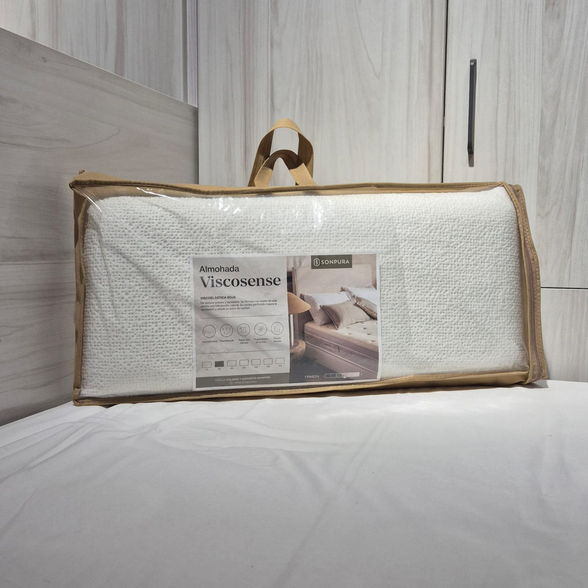 Almohada Viscosense | Viscoelástica de Soja y Tejido con Viscosa